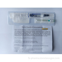 Human immunoglobulin injection for hepatitis b
